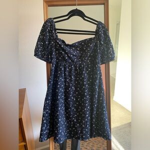 Maeve Off the Shoulder Navy Floral Dress